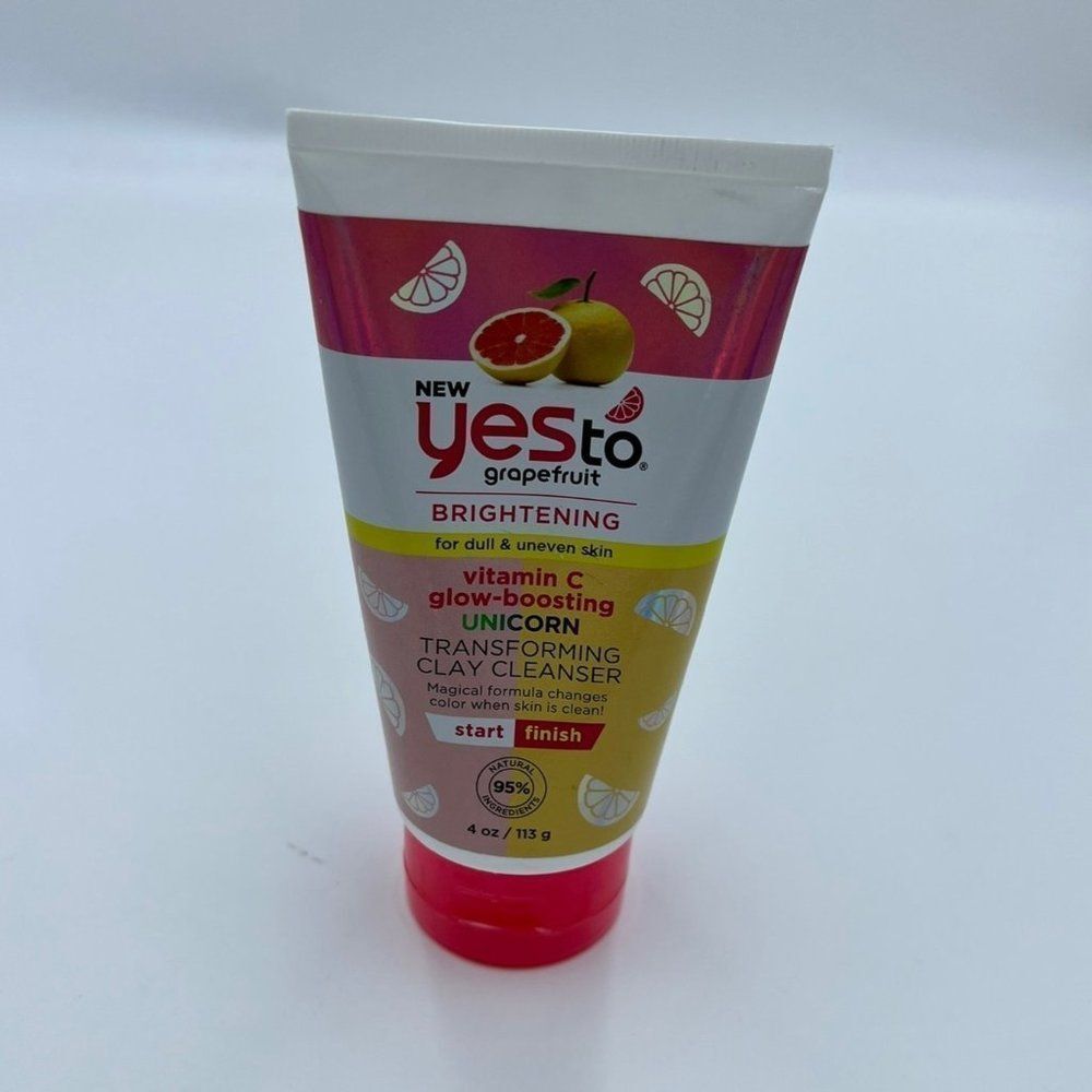 Yesto Grapefruit Transforming Brightening Clay Facial Cleanser 4 OZ / 113 g New